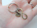 Personalized Bronze Infinity Symbol Keychain - You and Me for Infinity; Couples Keychain