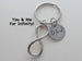 Infinity Symbol Keychain - You And Me For Infinity; Couples Keychain