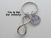 Personalized Infinity Symbol Keychain - You And Me For Infinity; Couples Keychain