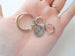 Personalized Infinity Symbol Keychain - You And Me For Infinity; Couples Keychain