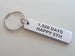 Aluminum Tag Keychain Engraved with "1,826 Days, Happy 5th"; Engraved 5 Year Anniversary Couples Keychain