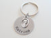 Personalized Cat Memorial Keychain Engraved with Name on Disc, Pet Memorial Keychain | JE