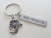 Personalized Movie & Film Keychain with Reel Charm and Steel Tag Custom Engraved, Gift for Videographer, Producer or Actor