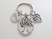 Physical Therapist Appreciation Gift Keychain for PT, Thank You Gift for Physical Therapist Staff, Healing & Tree Charm