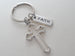 Cross Keychain with Faith Tag Charm, Religious Gift, Neighbor Gift