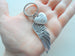 Wing Charm Keychain with "You Are Always in My Heart" Charm, Memorial Keychain