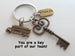 Bus Driver Appreciation Gift Keychain, School Bus Driver Gift, Bronze Bus, Key & Thank You Charm Keychain