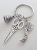 Scissors, Thimble & Measuring Tape Keychain Gift - Thanks for Teaching Me Sew Much