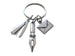 Secretary, Office Staff, & Receptionist Gift Keychain, Stapler, Pen, & Envelope Charm Keychain