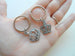Silver Tone King and Queen Crown Keychain Set - King & Queen; Couples Keychain Set