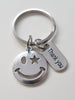 Employee Appreciation Gifts • "Thank You" Tag & Silver Smiley Face Keychain by JewelryEveryday w/ "Thanks for being a joy to work with!" Card