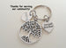 Employee Appreciation Gifts • Tree Charm, "Healing" Circle Charm, and a "Social Worker" Heart Charm Keychain by JewelryEveryday