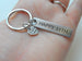 Stainless Steel Tag Keychain Engraved with Happy 11th, with I Love You Charm