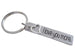 Steel Tag Engraved with "I Love You More" With Heart Charm Keychain