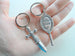 Sword and Mirror Charm Keychain Set - Our Fairytale; Couples Keychain