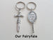 Sword and Mirror Charm Keychain Set - Our Fairytale; Couples Keychain