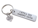 Aluminum Tag Keychain Engraved with "I Still Do, Happy 10th", 10 Year Couples Anniversary Keychain
