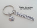Volunteer Appreciation Gifts • "VOLUNTEER" Tag & Thank You Heart Charm by JewelryEveryday w/ "Thanks for serving our community" Card