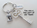 Baker's Keychain, Bakery Employee Appreciation Gift, School Lunch Staff Thank You Gift, Key & Mixer Charm