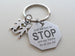 Crossing Guard Charm Keychain with Children Charm, and Engraved Stop Sign Charm, School Crosswalk Aide Appreciation Gift