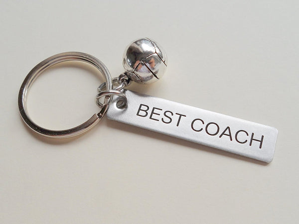 Volleyball Coach Appreciation Gift • Engraved "Best Coach" Keychain | Jewelry Everyday