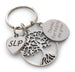 Speech Therapist Keychain, Speech Language Pathologist Keychain with Tree, SLP Heart, and Thanks For Helping Me Grow Disc Charm, Appreciation Gift