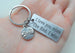Pinky Promise Charm Keychain with Engraved Steel Tag "I Love You More. The End. I Win!", Couples Keychain