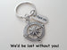 Employee Appreciation Gifts • "Thank You" Tag & Silver Compass Keychain by JewelryEveryday w/ "We'd be lost with out you!" Card
