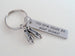 Woman's Shoes Keychain with Engraved Steel Tag "No One Could Fill Your Shoes"