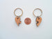 5 Year Anniversary Gift • Wood Heart Pieces Connecting Keychain Set - Not Whole Without You by Jewelry Everyday