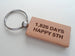 Wood Keychain Engraved with "1,826 Days, Happy 5th"; 5 Year Anniversary Couples Keychain