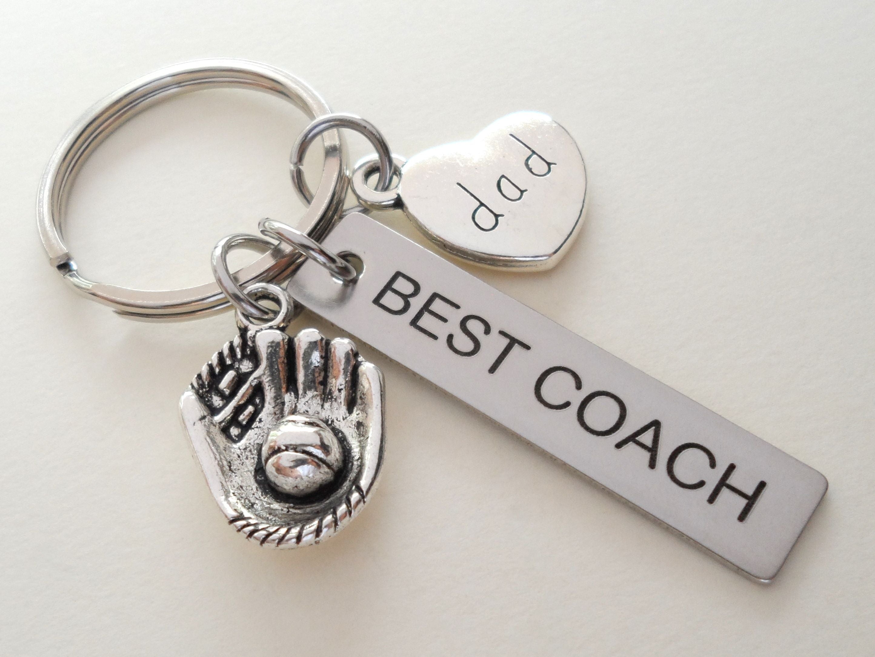 Baseball & Glove Charm Keychain