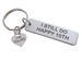 Aluminum Tag Keychain Engraved with "I Still Do, Happy 10th", 10 Year Couples Anniversary Keychain