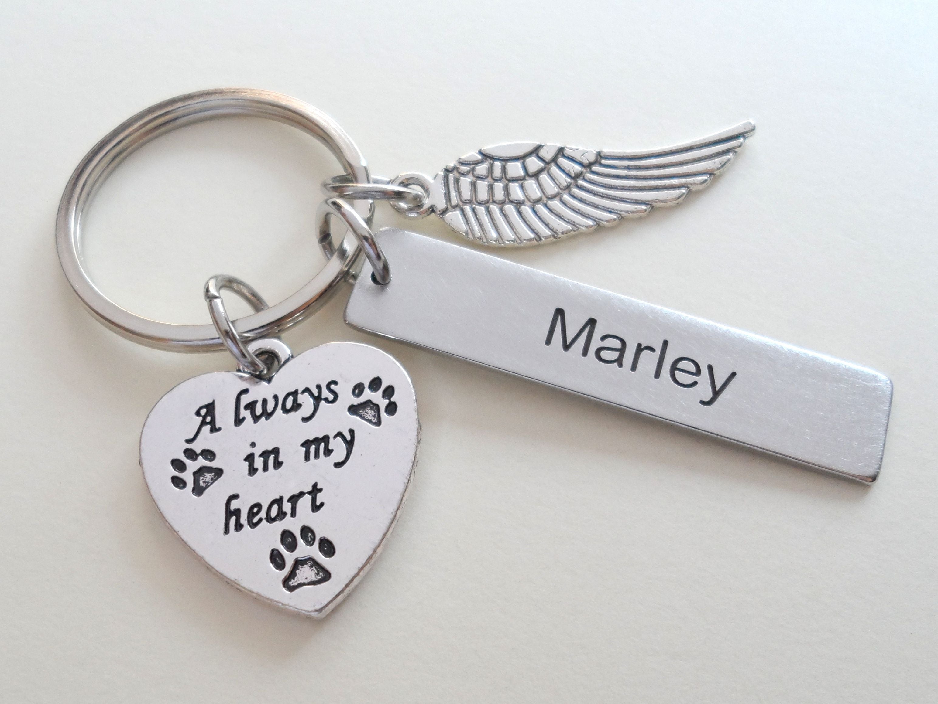 JewelryEveryday Custom Always in My Heart Keychain