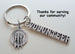 Volunteer Appreciation Keychain with Food Plate Charm, Community Service Keychain