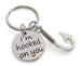 "I'm Hooked on You" Fish Hook Keychain - Couples Keychain