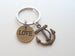 Bronze Anchor Keychain with Love Disc Charm - You're the Anchor in my Life; Couples Keychain