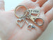 Gymnastics Charm Keychain with Heart & I Can Charm and Swivel Clasp, Gymnast or Dancer Keychain