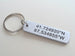 Custom Engraved Aluminum Keychain, With Compass Charm, GPS Keychain, Latitude Longitude Coordinates Keychain