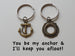 Bronze Anchor & Lifesaver Ring Keychain Set