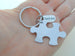 Puzzle Keychain with Thank You Charm Appreciation Gift - Thanks for Being an Essential Part of Our Team