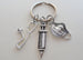 Small Stethoscope, Syringe, & Face Mask Charm Keychain, Medical Professional Charm Keychain, Nurse Appreciation Keychain