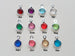 Art Palette Charm Keychain with "Inspire" Tag Charm, Add-on Letter and Birthstone Charm Options