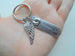 Mommy's Little Angel Engraved Keychain, Baby Memorial Keychain, Wing Charm and Baby Feet Charm