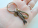 Bronze Fish Charm and Hook Charm Keychain - My Dad Can Catch Anything; Father's Keychain