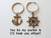 Bronze Ships Helm and Anchor Keychain Set