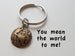 Bronze World Globe Keychain