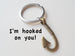 Bronze Fish Hook Keychain