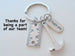 Hammer & Ruler Charm Keychain with Thank You Tag, Builders, Construction Team, Contractor, Handyman Appreciation Keychain
