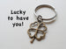 Bronze Four Leaf Clover Keychain